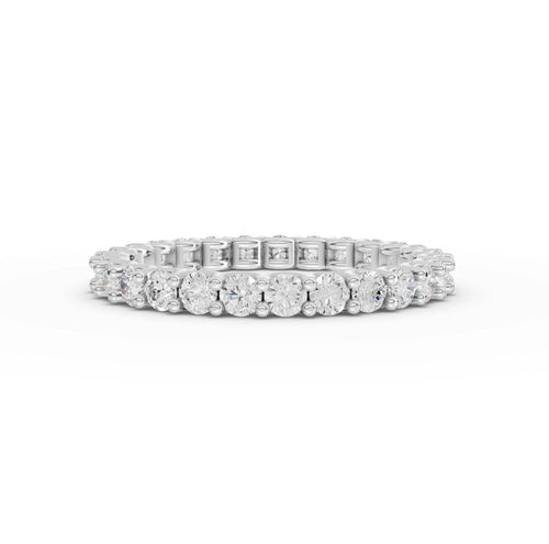 0.70 Ct Round Eternity Ring 14ct, Lab Grown Diamond IGI