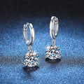 European And American S925 Sterling Silver Earrings Moissanite - Sparkle