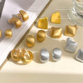 Elegant Gold Plated Brushed Ear Clips Earrings For Women No Piercing Coil Ear Cl