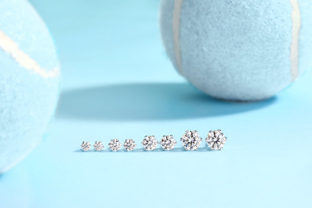 Premium Moissanite Luxury Silver Stud Earrings S925 Sterling Silver