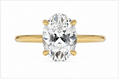 Solitaire Engagement Ring 14k Gold Lab Grown 2 Ct Oval Cut F VS1 Classic,IGI