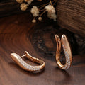 Zirconium Earrings Elegant Geometric Double Layer -beautiful design.