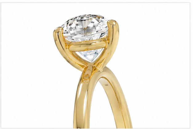 Rose Gold Lab Diamond Ring 14k, 2 Ct Oval Cut F VS1 Classic,IGI Certified. Class