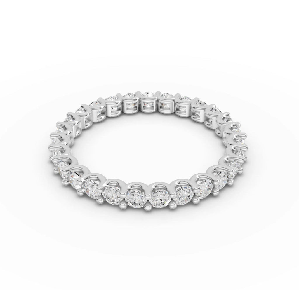 0.70 Ct Round Eternity Ring 14ct, Lab Grown Diamond IGI, Rose, White or Gold