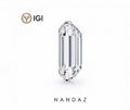 3.09 Ct Emerald Cut Lab Grown Diamond VVS2- D Colour IGI Certified Loose. Best
