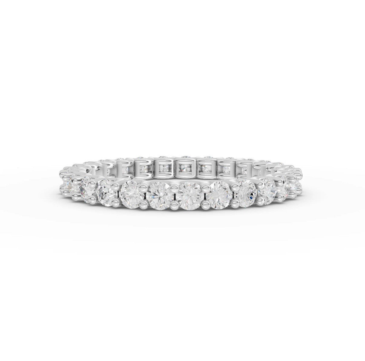 0.70 Ct Round Eternity Ring 14ct, Lab Grown Diamond IGI, Rose, White or Gold