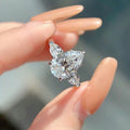Beautiful - Waterdrop Pear Shape Lab-Grown Moissanite Ring For Women