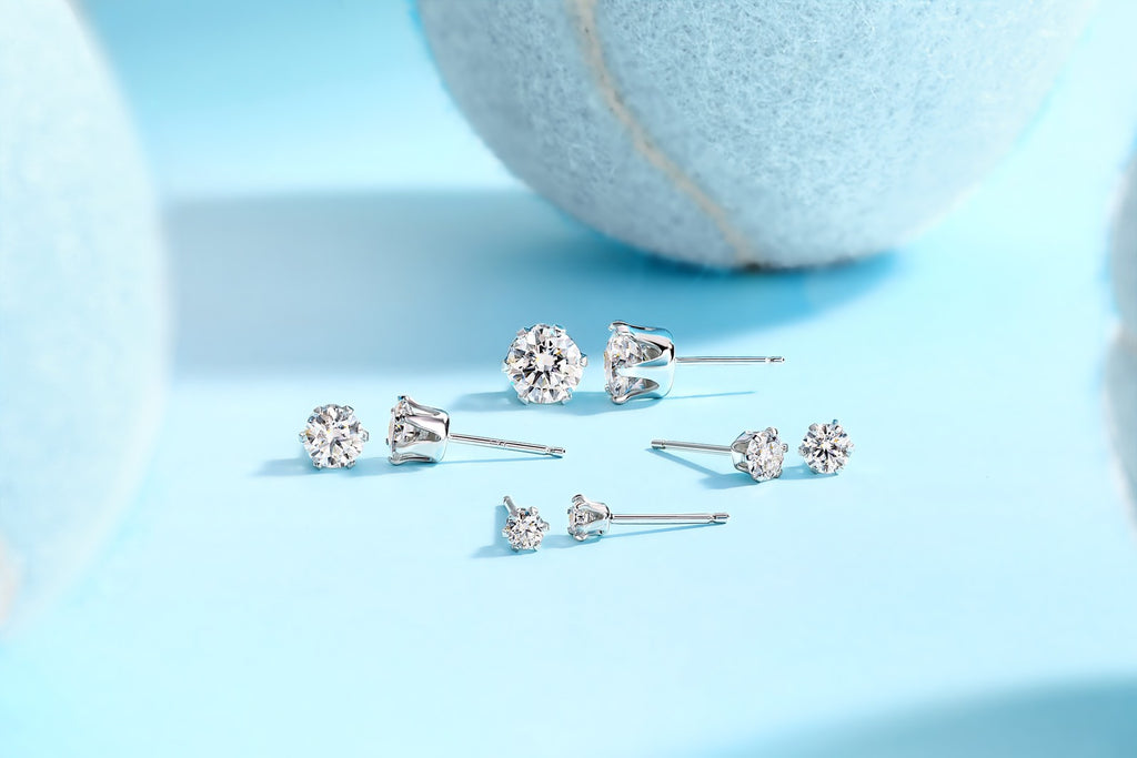 Premium Moissanite Luxury Silver Stud Earrings S925 Sterling Silver
