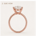 Solitaire Engagement Ring 14k Gold Lab Grown 2 Ct Oval Cut F VS1 Classic,IGI