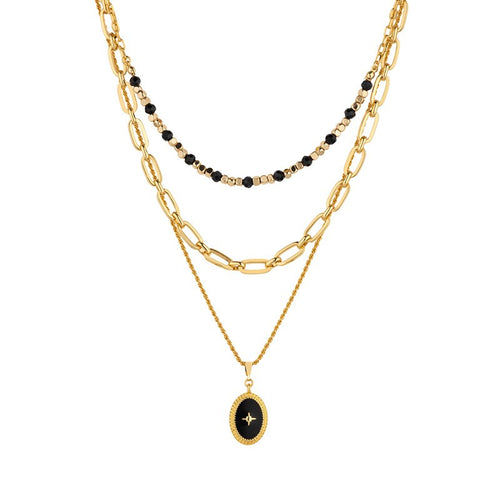18k Gold Plated Necklace Accessories Star Clavicle Chain