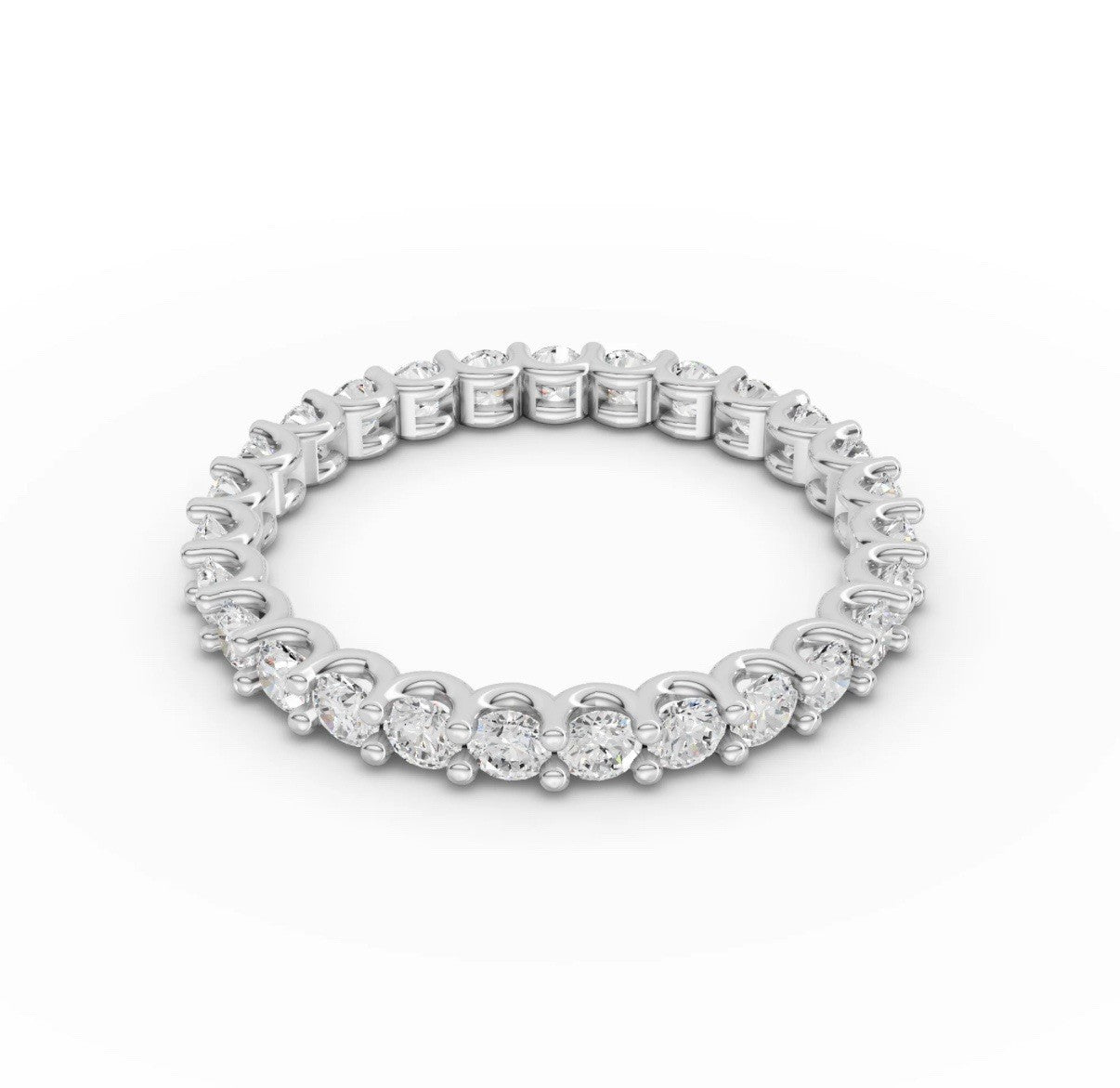 0.70 Ct Round Eternity Ring 14ct, Lab Grown Diamond IGI
