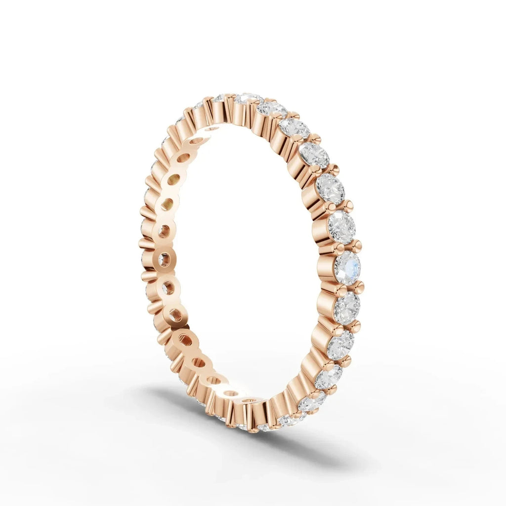 0.70 Ct Round Eternity Ring 14ct, Lab Grown Diamond IGI