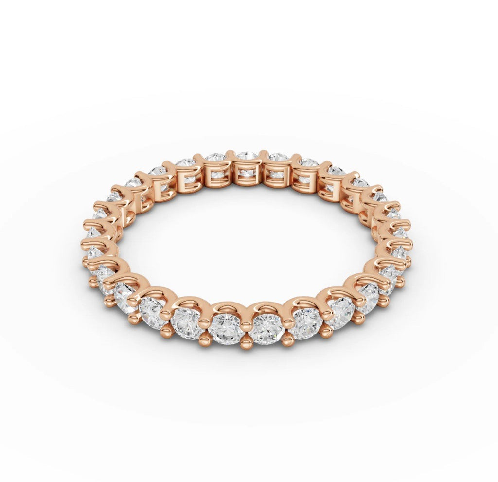 0.70 Ct Round Eternity Ring 14ct, Lab Grown Diamond IGI