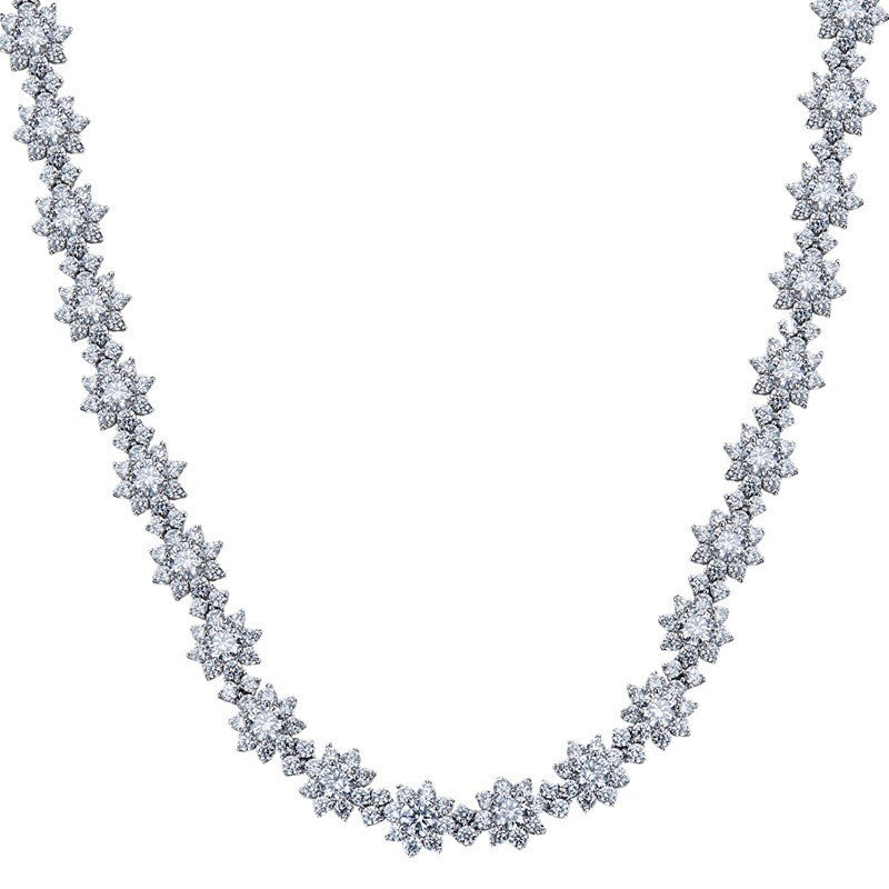 🌻 925 Sterling Silver Sunflower Crown Necklace