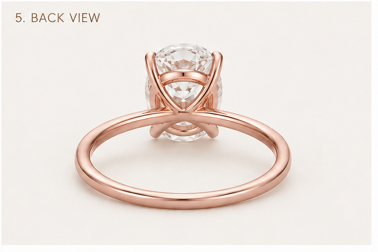 Solitaire Diamond Ring 14k Gold Lab Grown 2 Ct Oval Cut F VS1 Classic,IGI