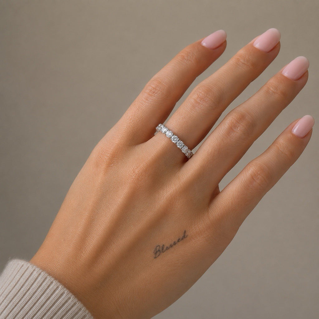 0.70 Ct Round Eternity Ring 14ct, Lab Grown Diamond IGI