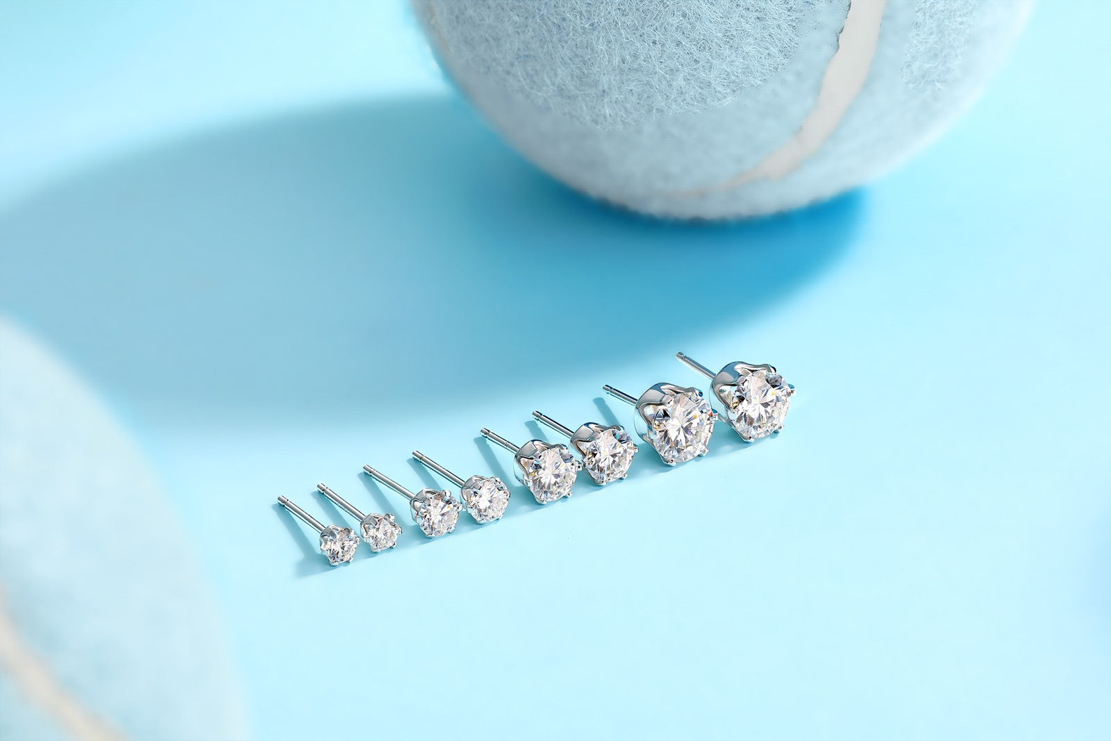 Premium Moissanite Luxury Silver Stud Earrings S925 Sterling Silver