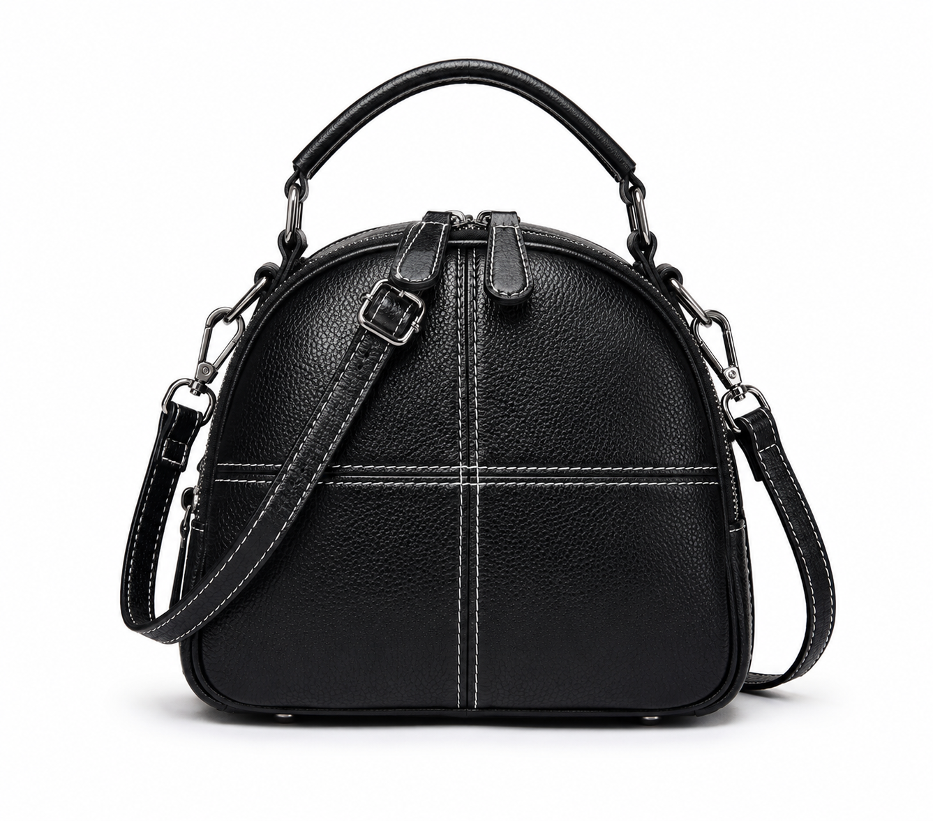 👜 Women's Genuine Leather Round Crossbody Handbag